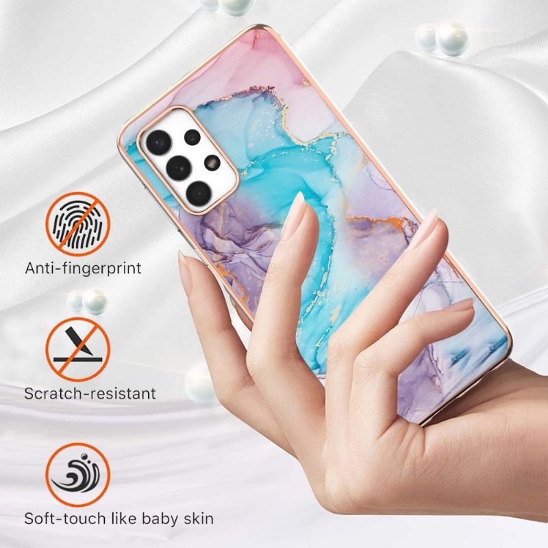 Cover Samsung Galaxy A13 4G Blåfarvet Marmor