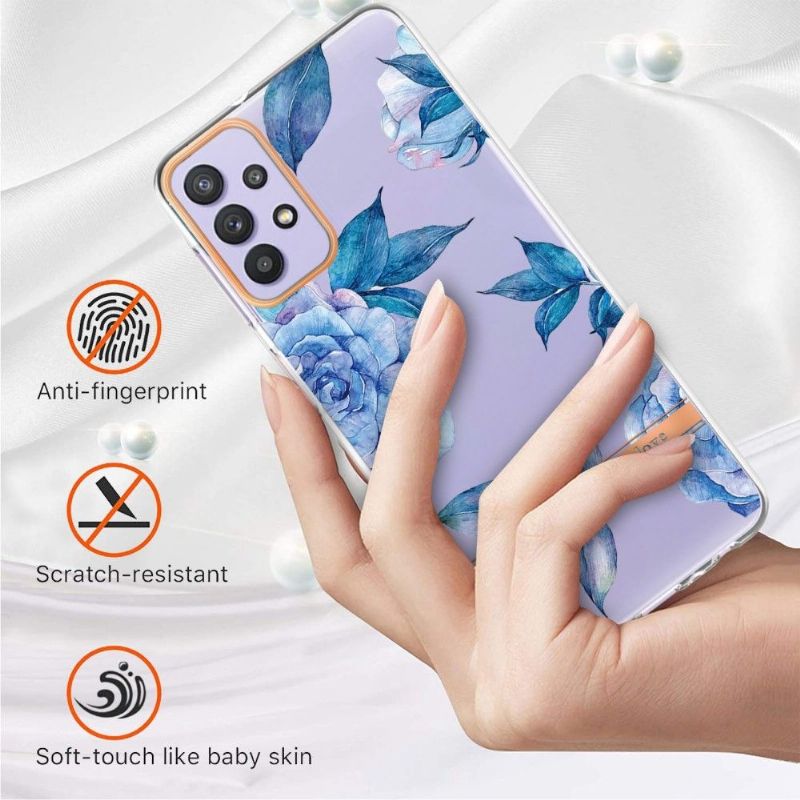 Cover Samsung Galaxy A13 4G Hemming Pæonblå