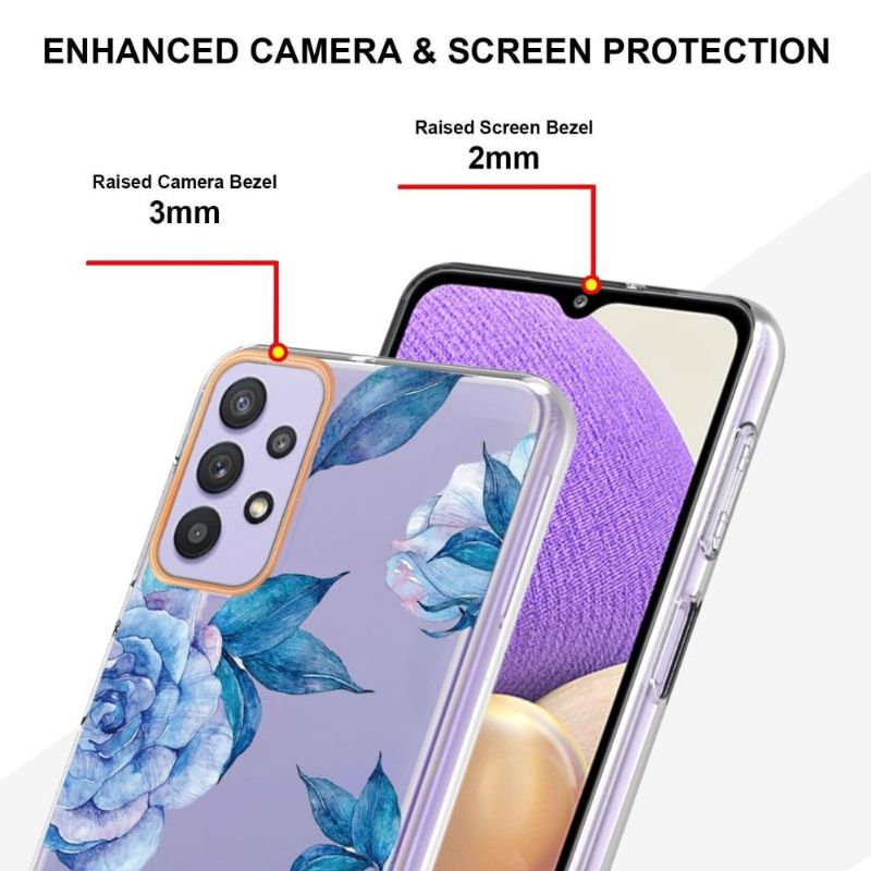 Cover Samsung Galaxy A13 4G Hemming Pæonblå