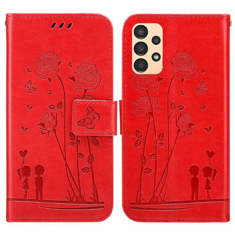 Flip Cover Samsung Galaxy A13 4G Par Og Mælkebøtter Illustration