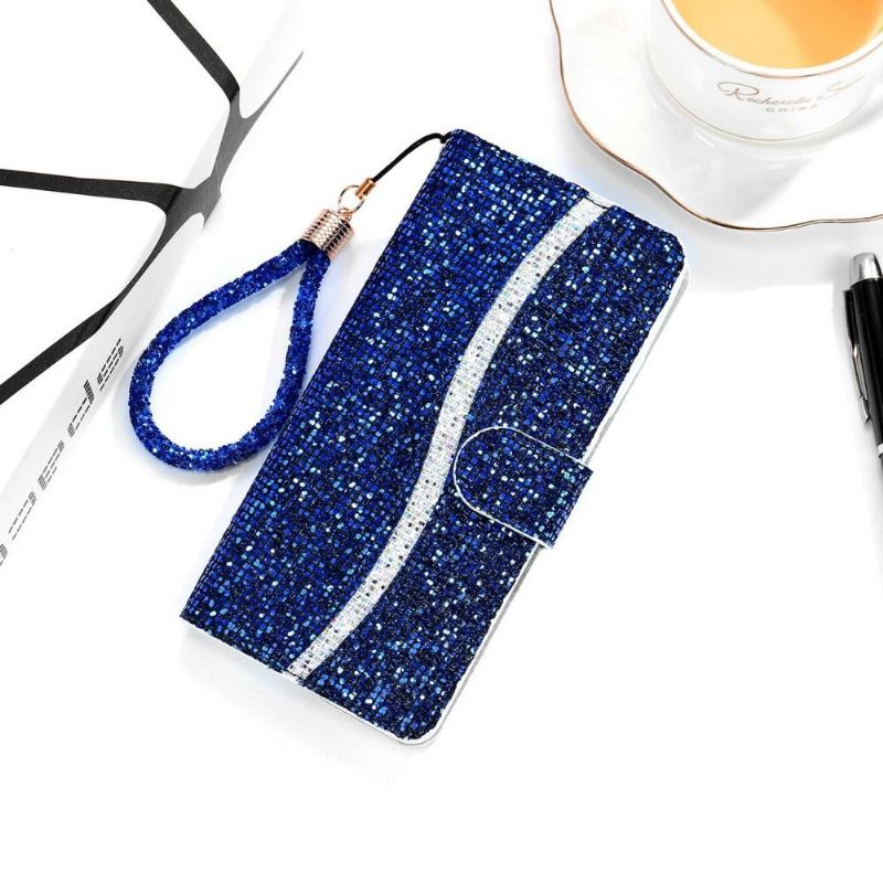 Læder Cover Samsung Galaxy A13 4G Original Glitterkortholder