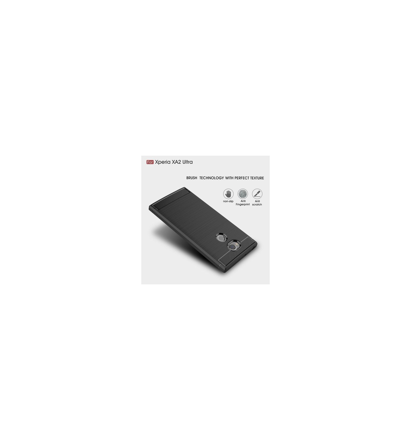 Mobilcover Sony Xperia XA2 Ultra Børstet Carbon