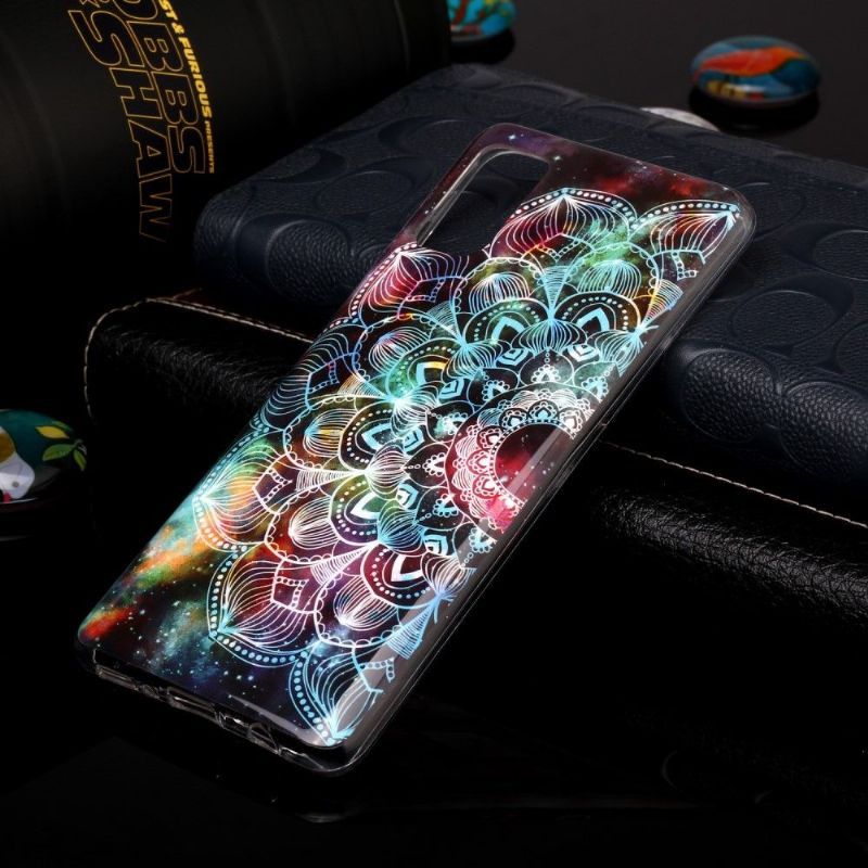 Cover Samsung Galaxy A41 Anti-fald Lysende Farverig Mandala