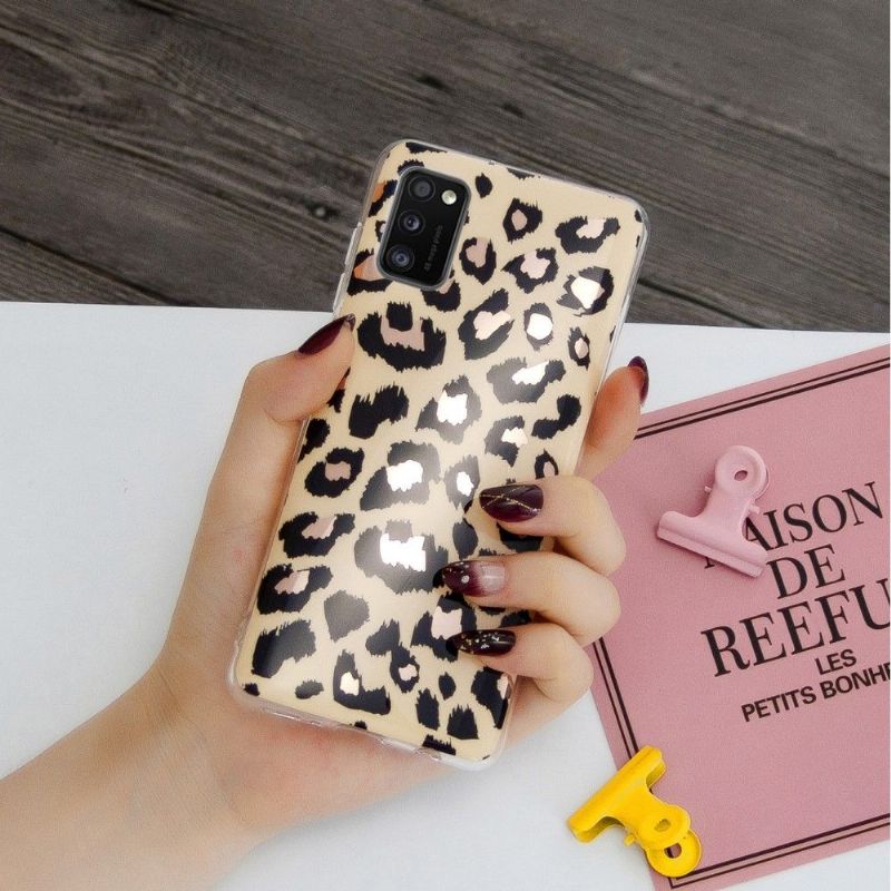 Cover Samsung Galaxy A41 Fleksibel Leopard