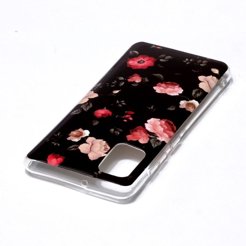 Cover Samsung Galaxy A41 Hemming Lysende Blomster