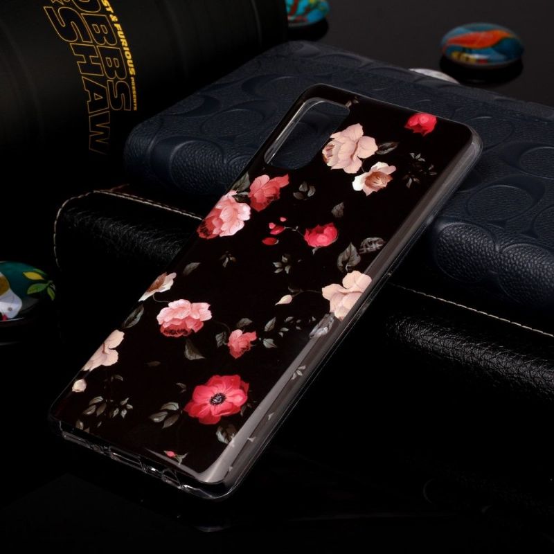 Cover Samsung Galaxy A41 Hemming Lysende Blomster