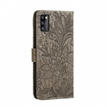 Læder Cover Samsung Galaxy A41 Chic Blondeblomst