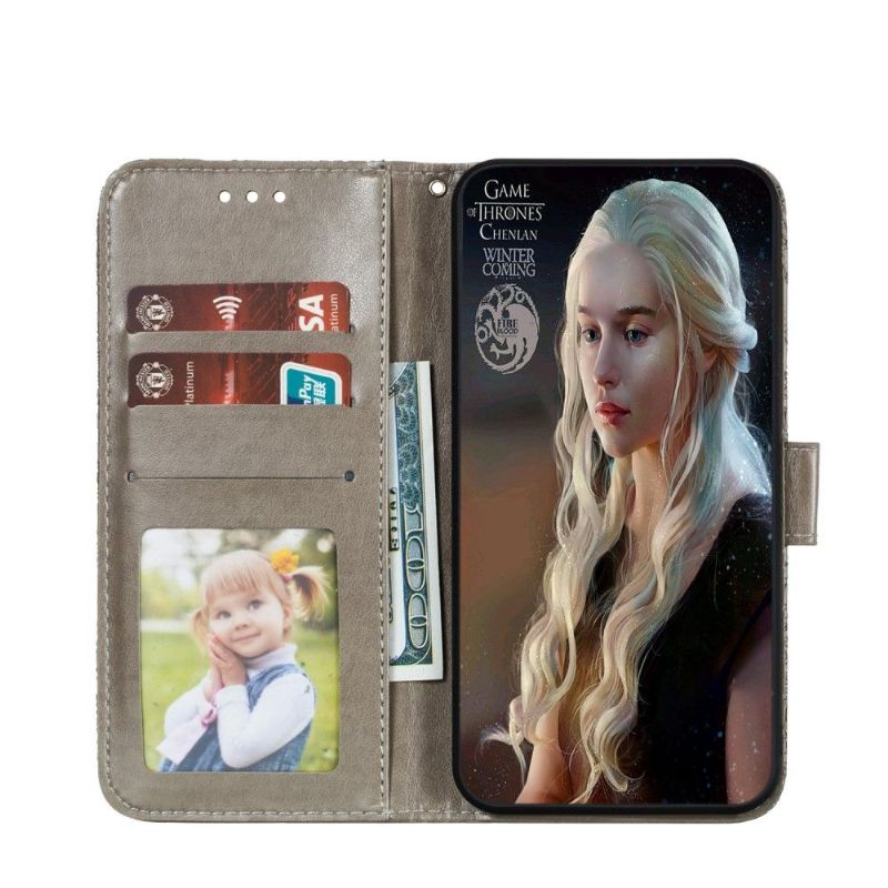 Læder Cover Samsung Galaxy A41 Chic Blondeblomst