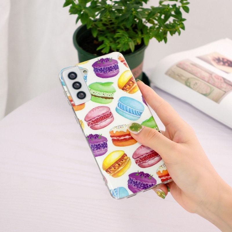 Cover Samsung Galaxy S21 5G Anti-fald Fluorescerende Macarons