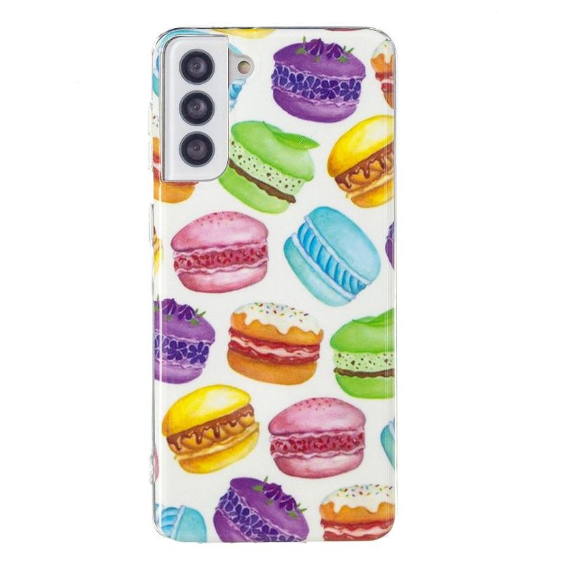 Cover Samsung Galaxy S21 5G Anti-fald Fluorescerende Macarons