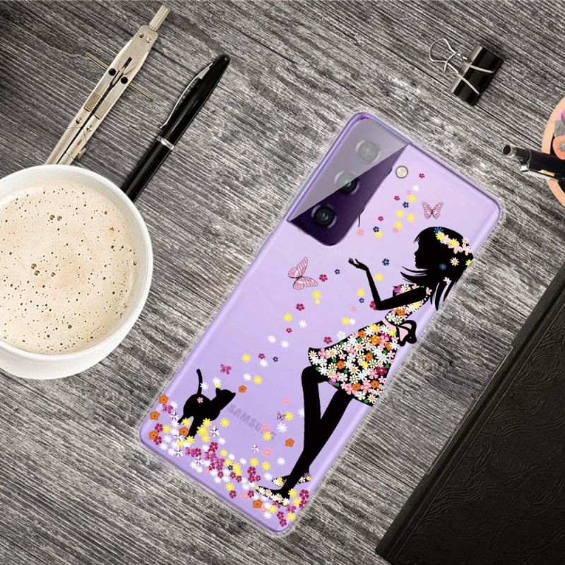 Cover Samsung Galaxy S21 5G Lady Sommerfugle