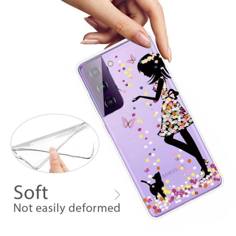 Cover Samsung Galaxy S21 5G Lady Sommerfugle