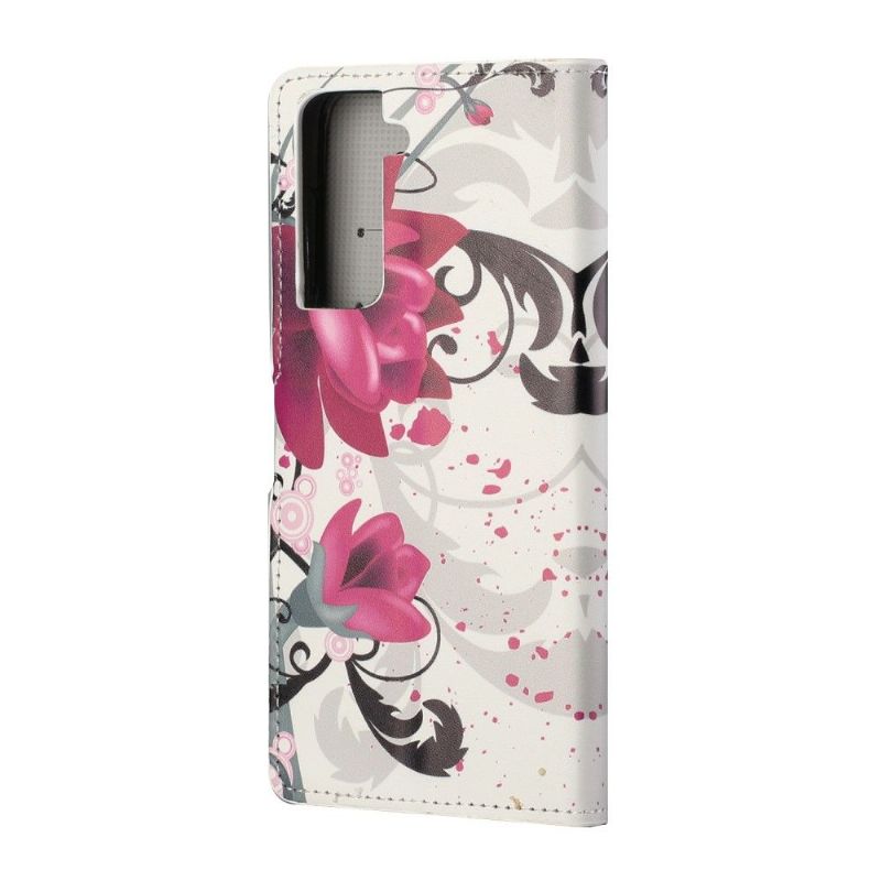 Flip Cover Samsung Galaxy S21 5G Lotusblomster