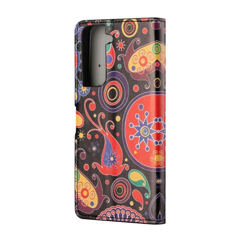 Flip Cover Samsung Galaxy S21 5G Paisley Blomst