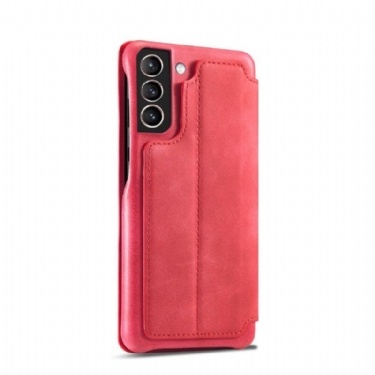 Flip Cover Samsung Galaxy S21 5G Solid Suit Imiteret Læder