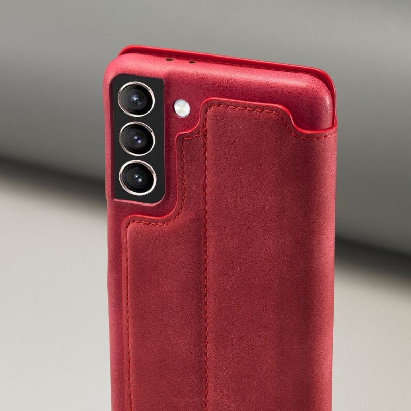 Flip Cover Samsung Galaxy S21 5G Solid Suit Imiteret Læder