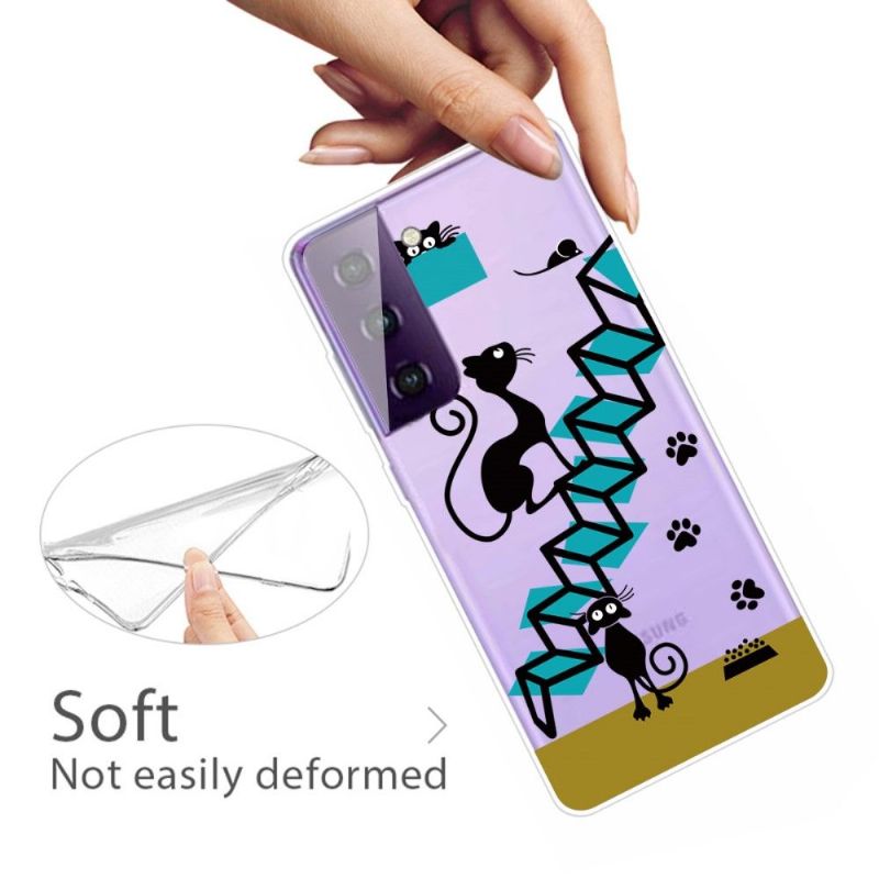 Mobilcover Samsung Galaxy S21 5G Katte Illustration