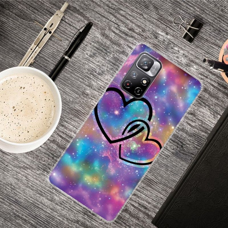 Cover Poco M4 Pro 5G Anti-fald Hjerter