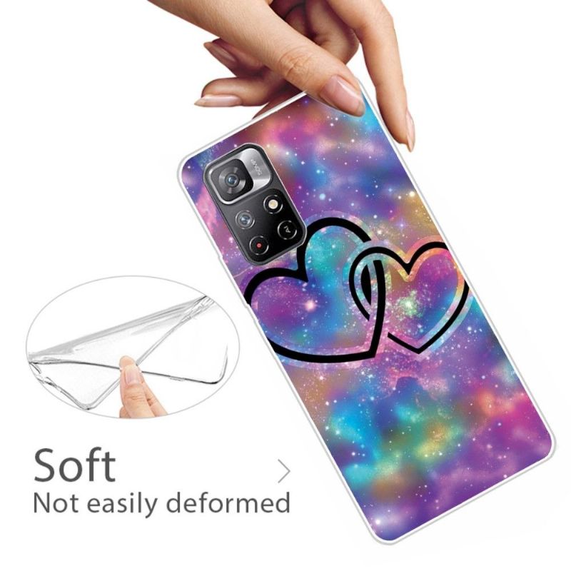 Cover Poco M4 Pro 5G Anti-fald Hjerter