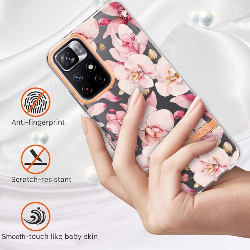 Cover Poco M4 Pro 5G Gardenia Pink Blomst