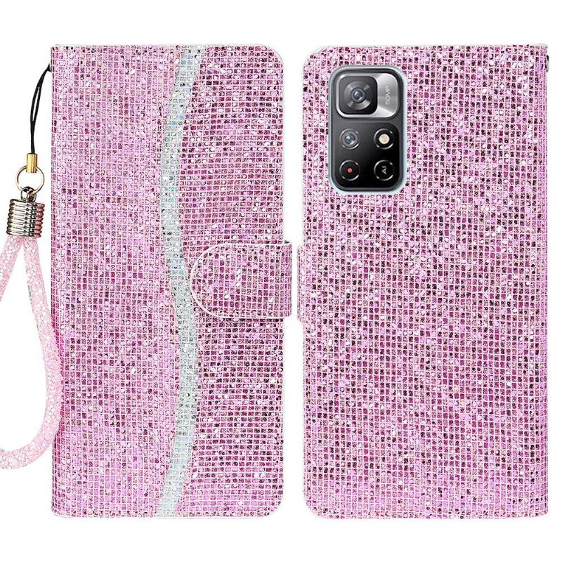 Flip Cover Poco M4 Pro 5G Glitterkortholder