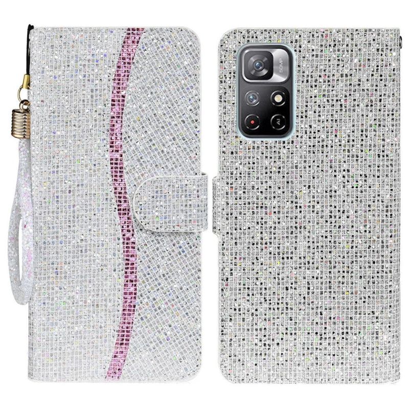 Flip Cover Poco M4 Pro 5G Glitterkortholder