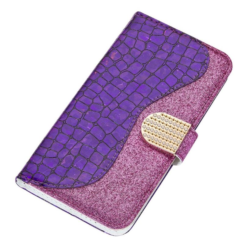 Flip Cover Poco M4 Pro 5G Luksus Croco-pailletter