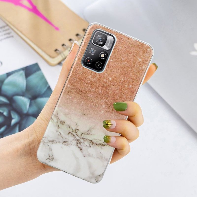 Mobilcover Poco M4 Pro 5G Glitter Marmor