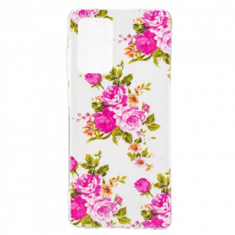 Cover Samsung Galaxy A52 4G / A52 5G / A52s 5G Fluorescerende Blomsterserie