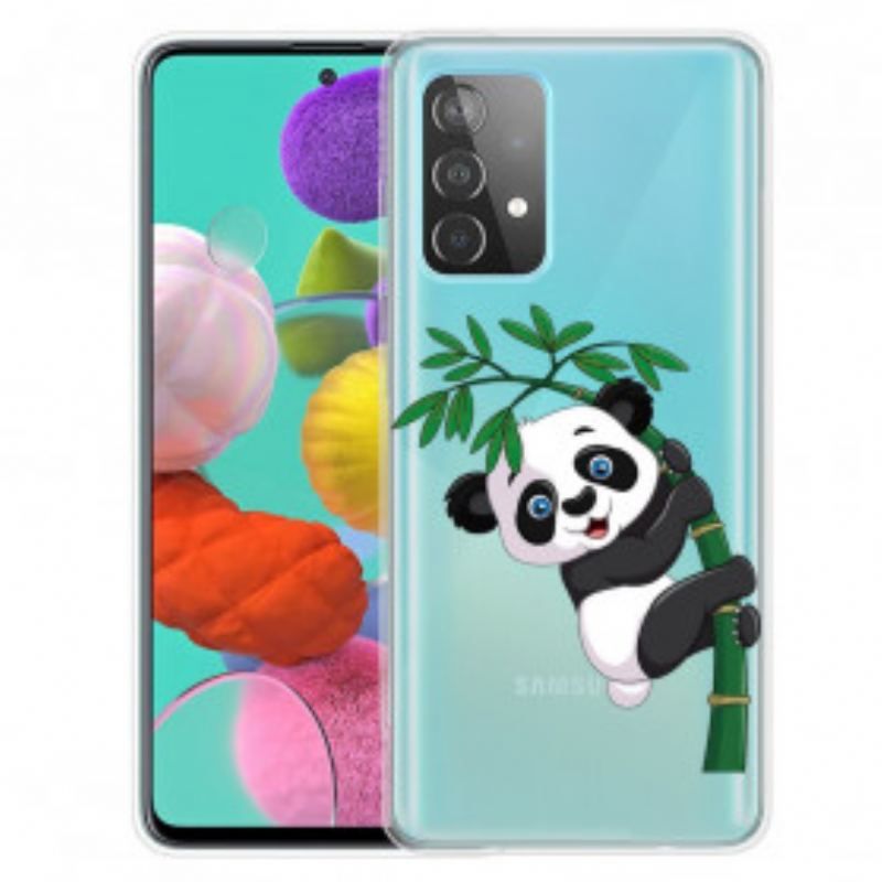 Cover Samsung Galaxy A52 4G / A52 5G / A52s 5G Panda På Bambus
