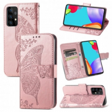 Flip Cover Samsung Galaxy A52 4G / A52 5G / A52s 5G Halve Sommerfugle