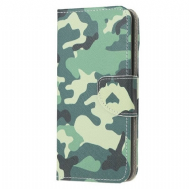 Læder Cover Samsung Galaxy A52 4G / A52 5G / A52s 5G Militær Camouflage