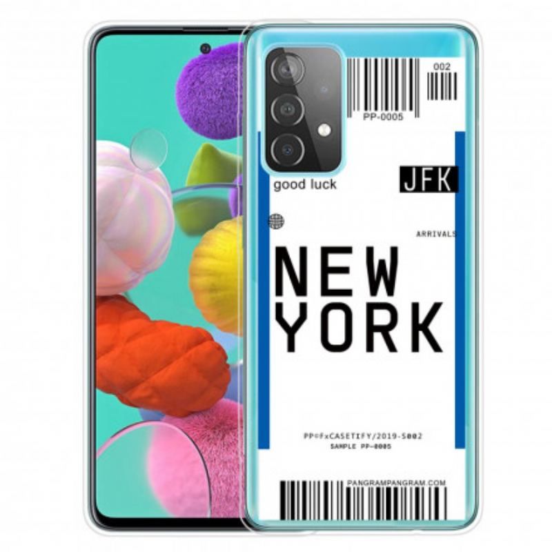 Mobilcover Samsung Galaxy A52 4G / A52 5G / A52s 5G Boardingkort Til New York