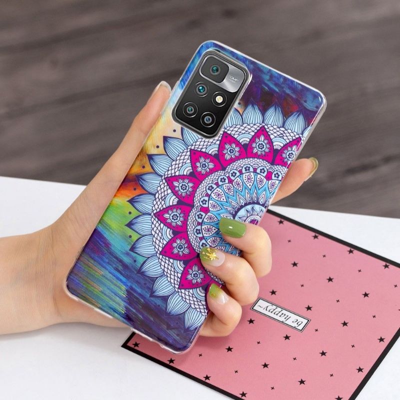 Cover Xiaomi Redmi 10 Lysende Farverig Mandala