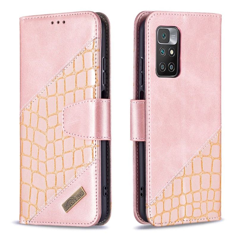 Flip Cover Xiaomi Redmi 10 Croc Look Lædereffekt