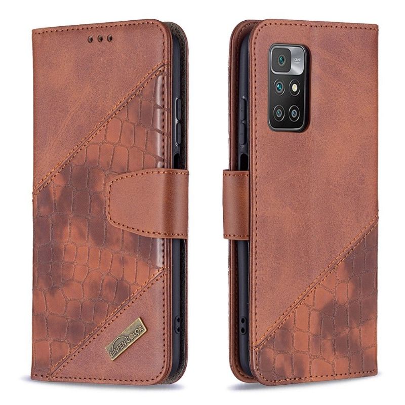 Flip Cover Xiaomi Redmi 10 Croc Look Lædereffekt