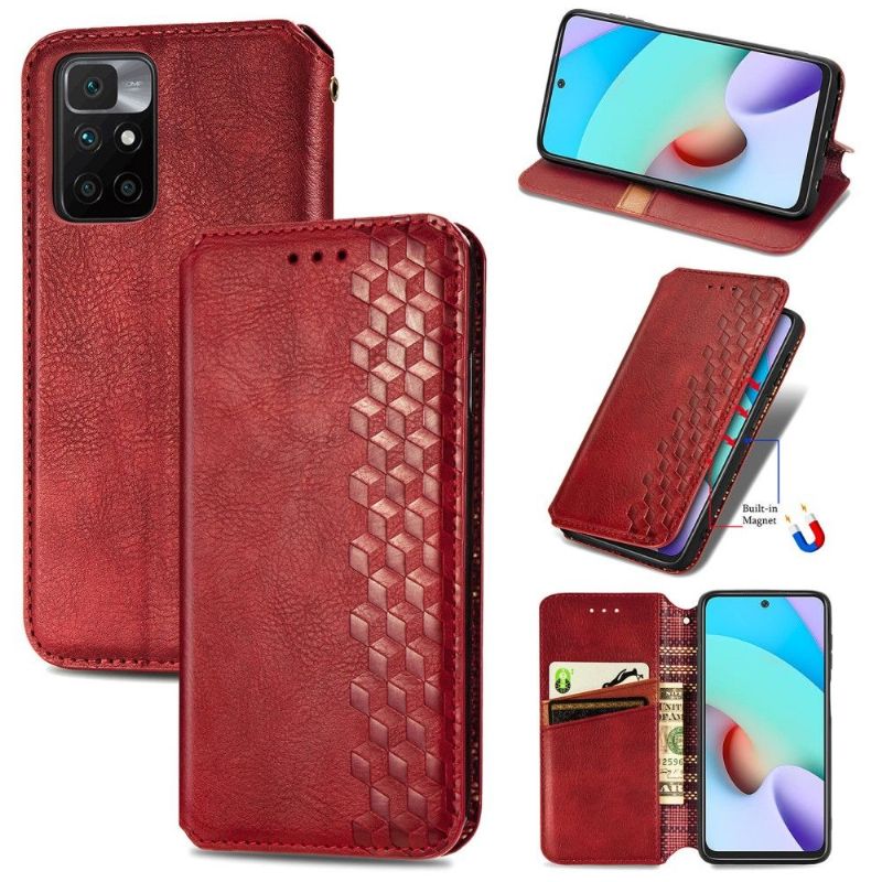 Flip Cover Xiaomi Redmi 10 Kub Design Kortholder