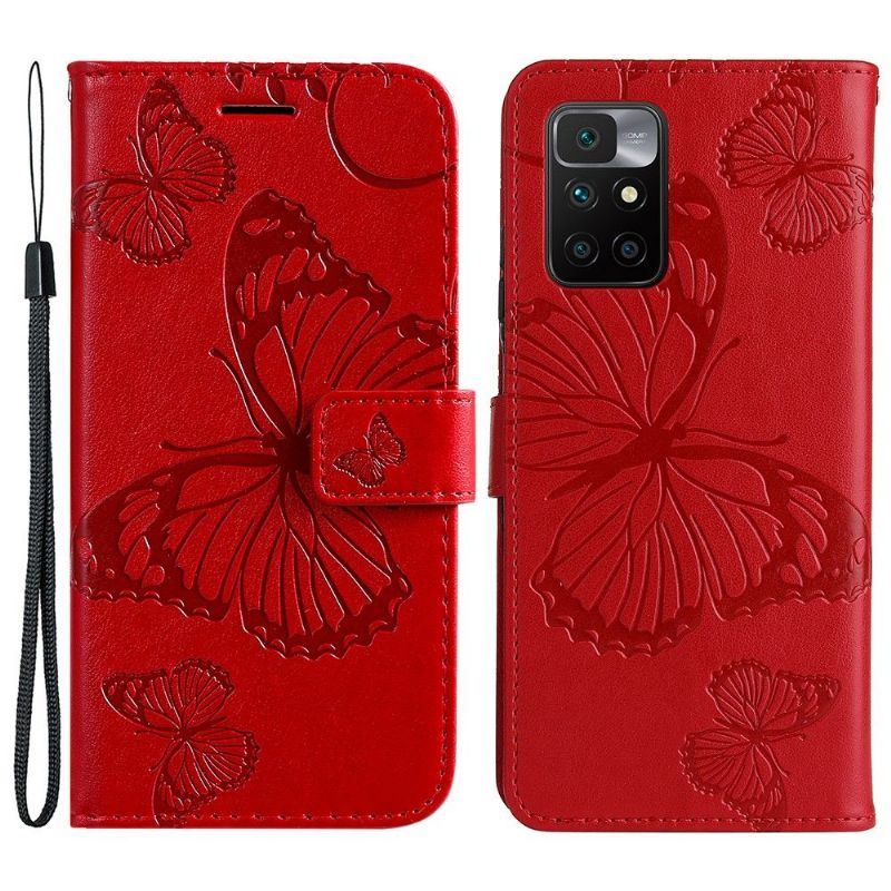 Flip Cover Xiaomi Redmi 10 Supportfunktion Sommerfugle