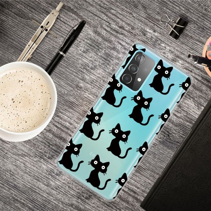 Cover Samsung Galaxy A32 4G Anti-fald Sorte Katte