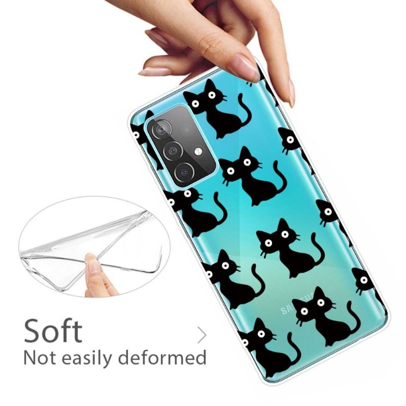 Cover Samsung Galaxy A32 4G Anti-fald Sorte Katte