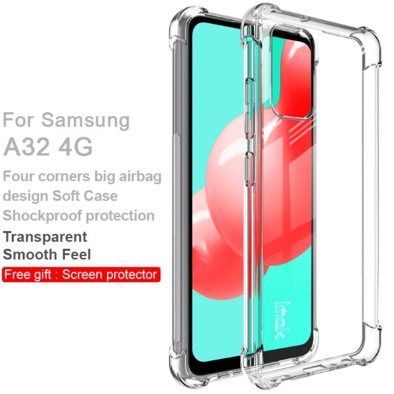 Cover Samsung Galaxy A32 4G Hemming Klassebeskyt Clear