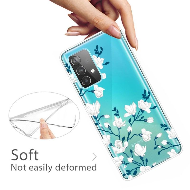 Cover Samsung Galaxy A32 4G Hvide Blomster