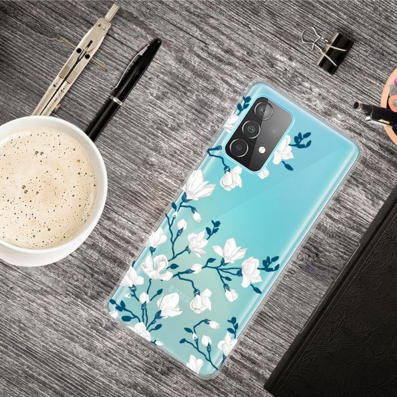 Cover Samsung Galaxy A32 4G Hvide Blomster
