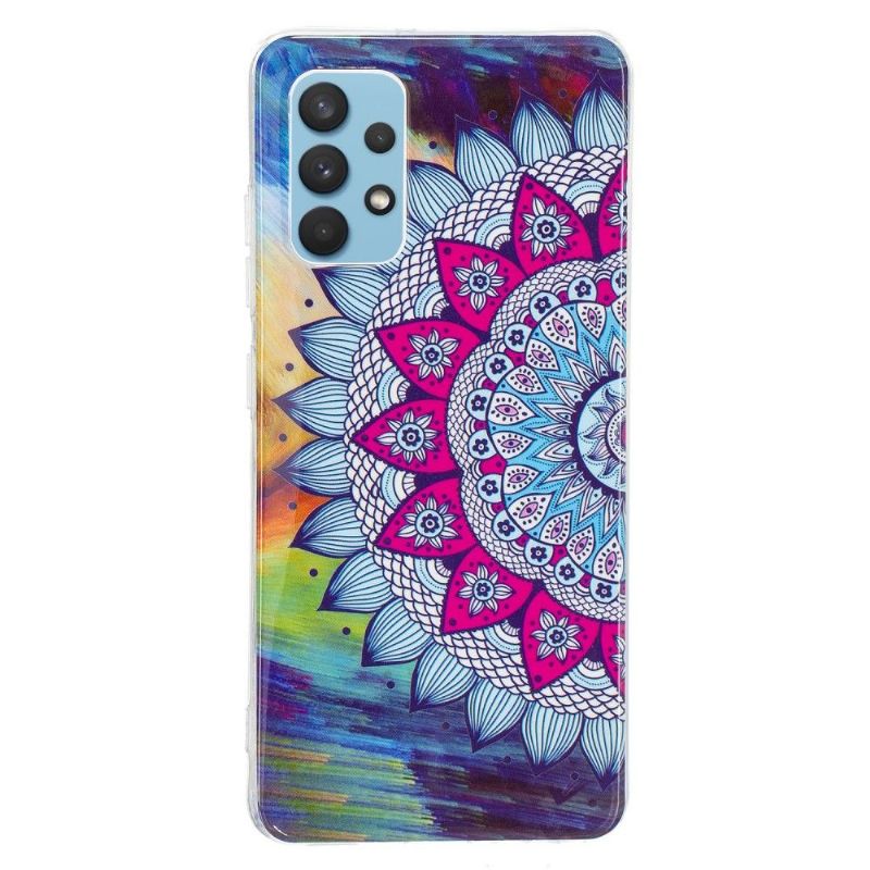 Cover Samsung Galaxy A32 4G Lysende Farverig Mandala