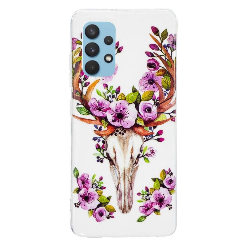 Cover Samsung Galaxy A32 4G Lysende Hjorte Og Blomster