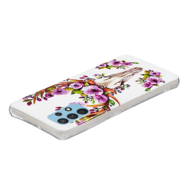 Cover Samsung Galaxy A32 4G Lysende Hjorte Og Blomster