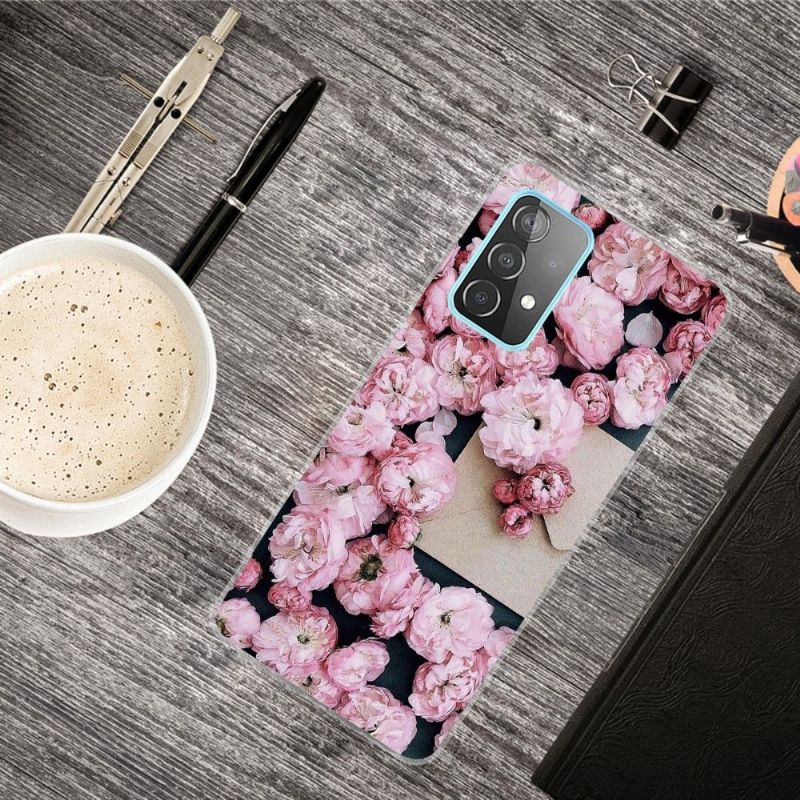 Cover Samsung Galaxy A32 4G Lyserød Blomst