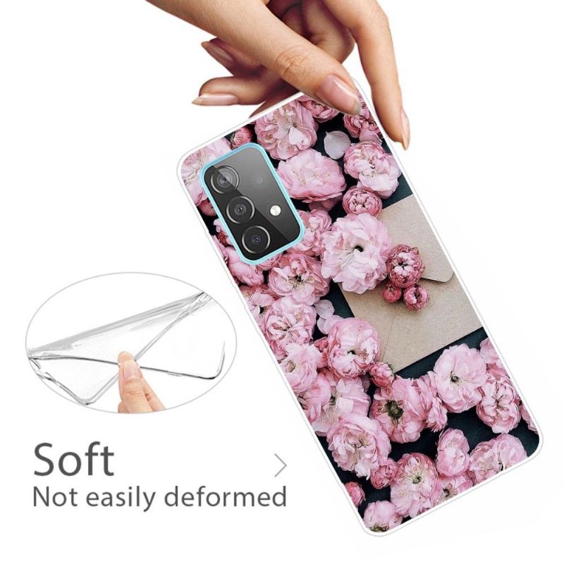 Cover Samsung Galaxy A32 4G Lyserød Blomst