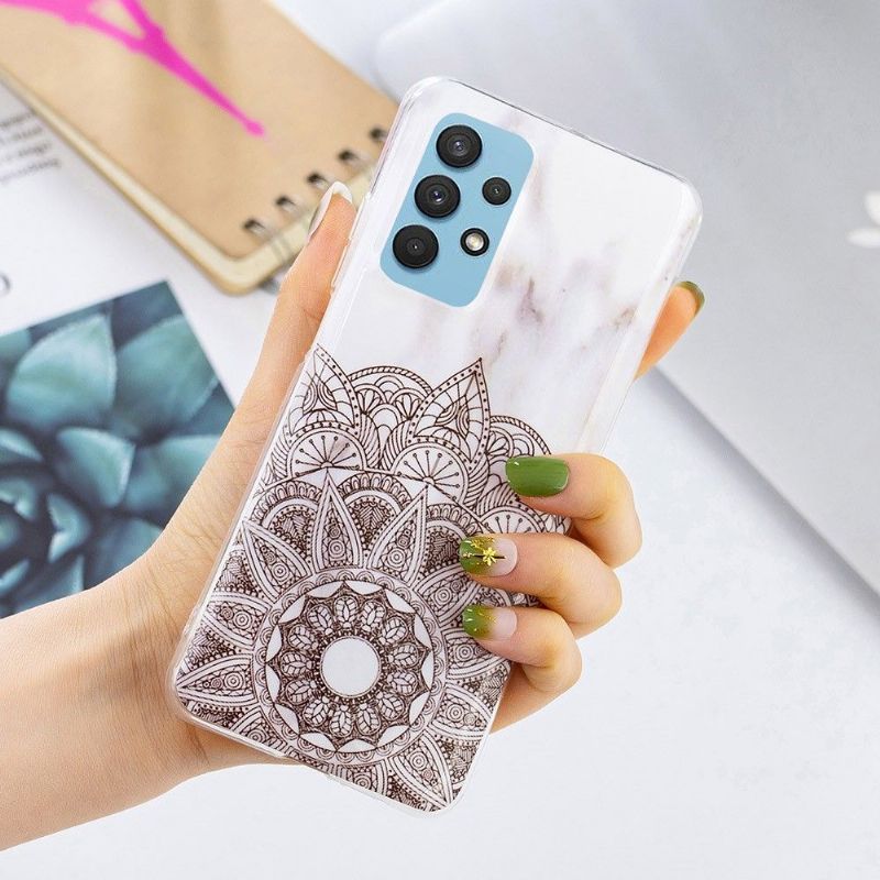 Cover Samsung Galaxy A32 4G Marmor Og Mandala