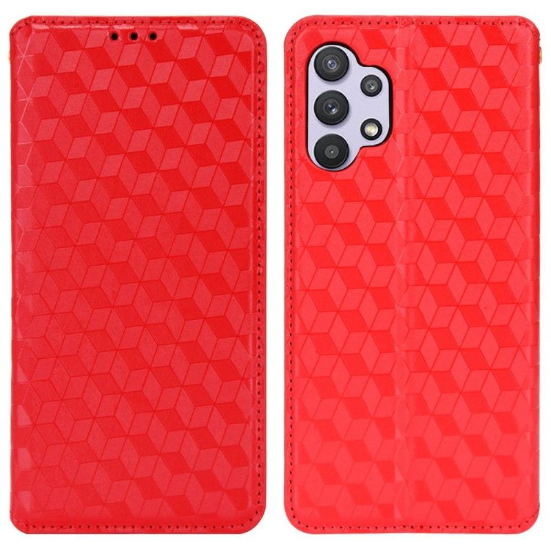 Flip Cover Samsung Galaxy A32 4G Anti-fald Læder Cover Designgeometri